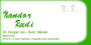 nandor rudi business card